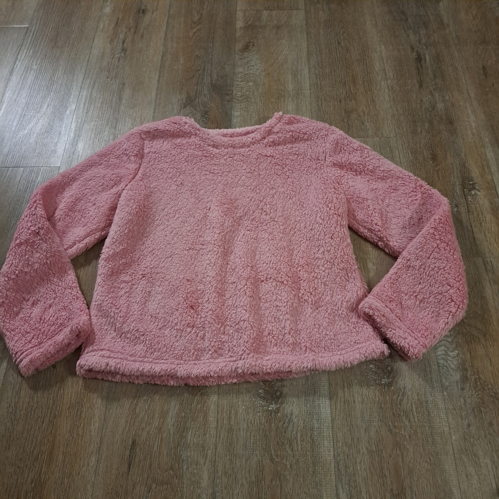 Cozy Pink Women's Fleece Sweater Size Medium